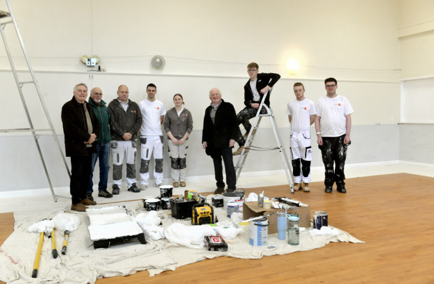Students add final touch to £100k hall make-over