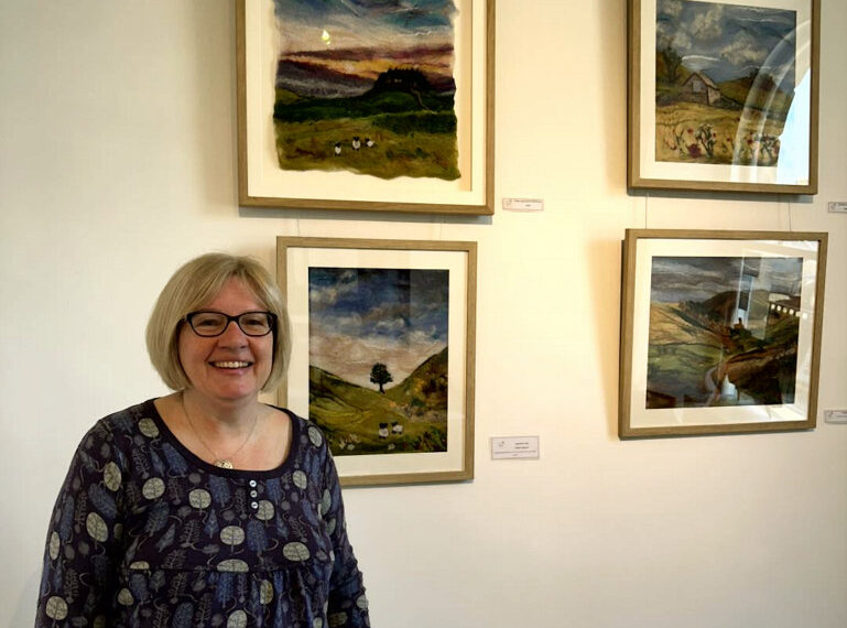 Vibrant landscapes shaped in felt