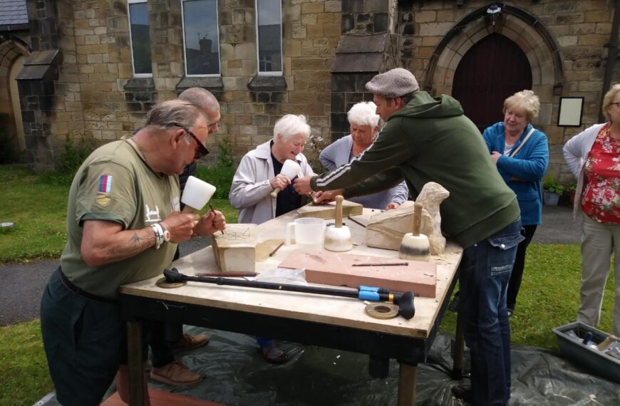 Ernie hopes to carve out enough cash for more stone craft sessions