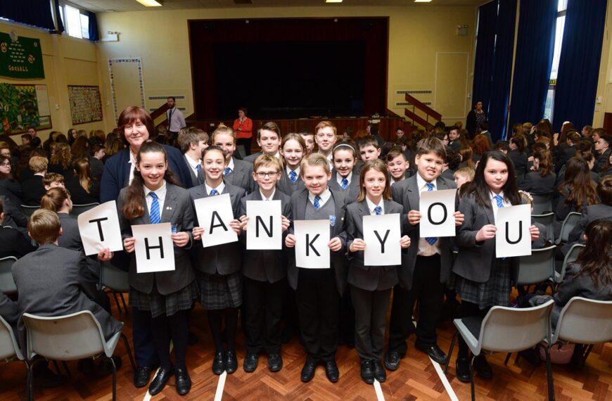 Teesdale School says thank you to mystery donor