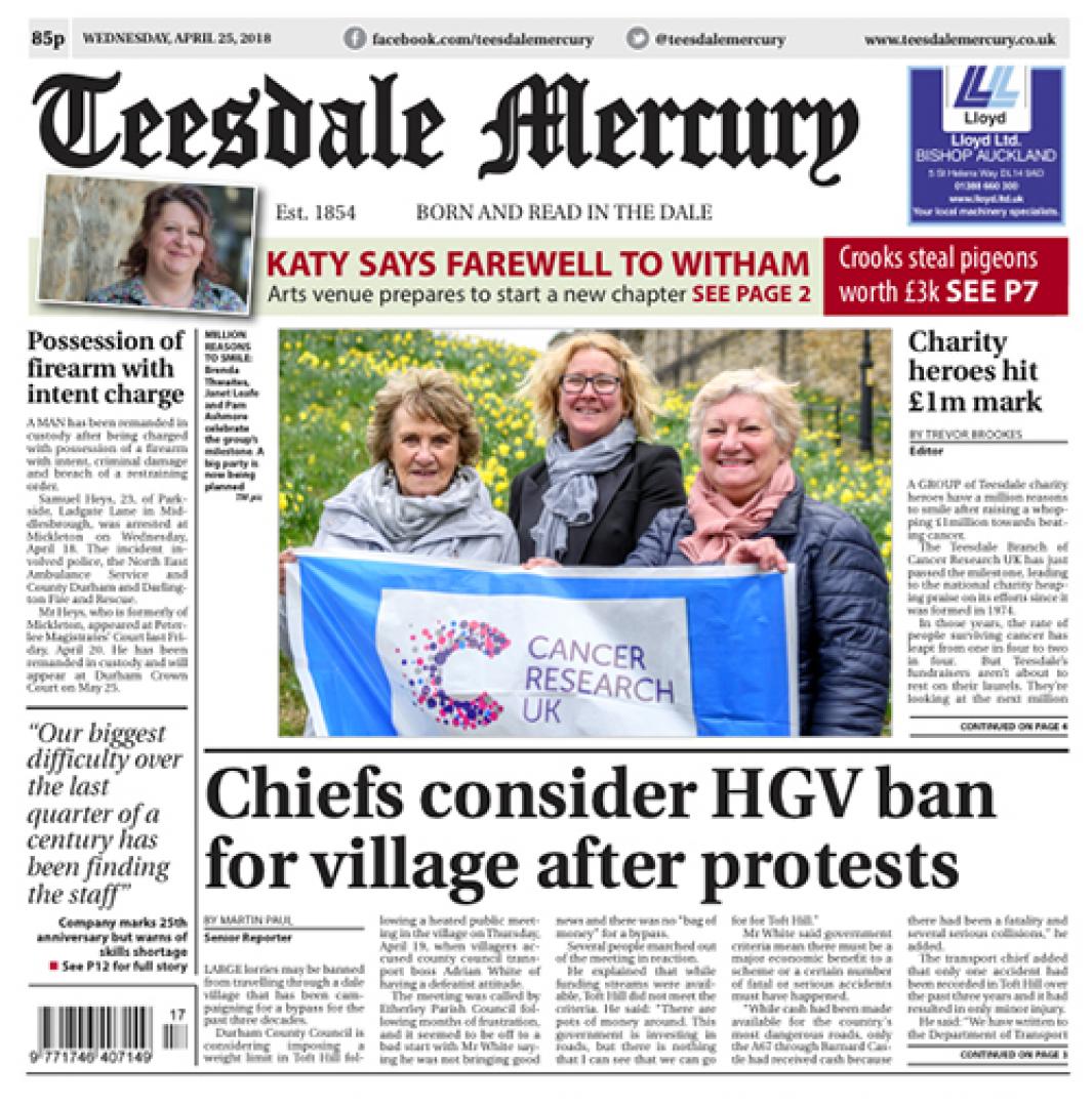 HGV ban considered – and three cheers&hellip;