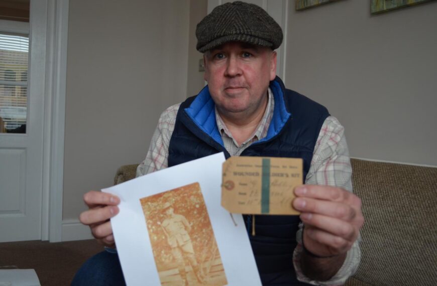 Somme hero’s war badges returned to 99-year-old son