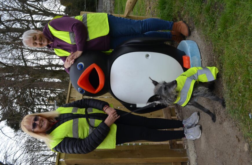 Volunteers donate Percy the Penguin to children’s play park