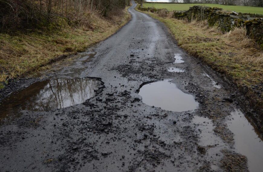 Pot-holed roads may not be part of resurfacing scheme