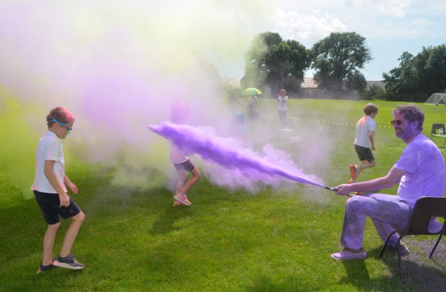 End of term colour run fun helps raise cash for Abigail