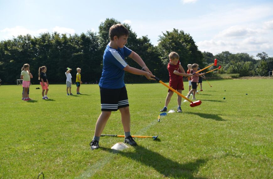 Children get a kick out of holiday sports in Gainford