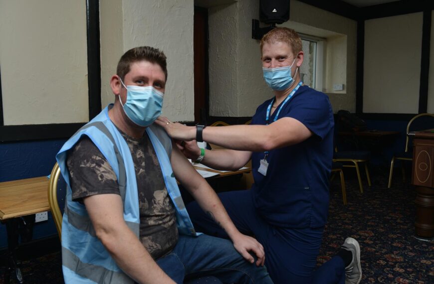 Pop into the village pub for a pint and a flu jab