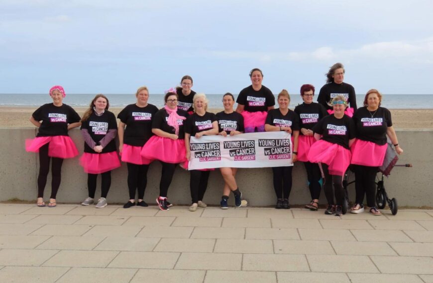 Braving the cool North Sea for Abigail