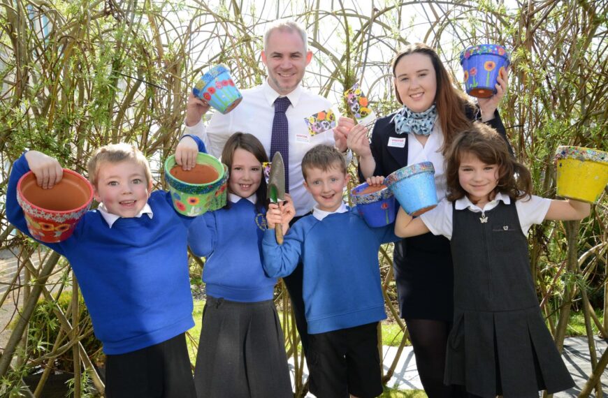Planting is pots of fun for Green Lane Primary School pupils