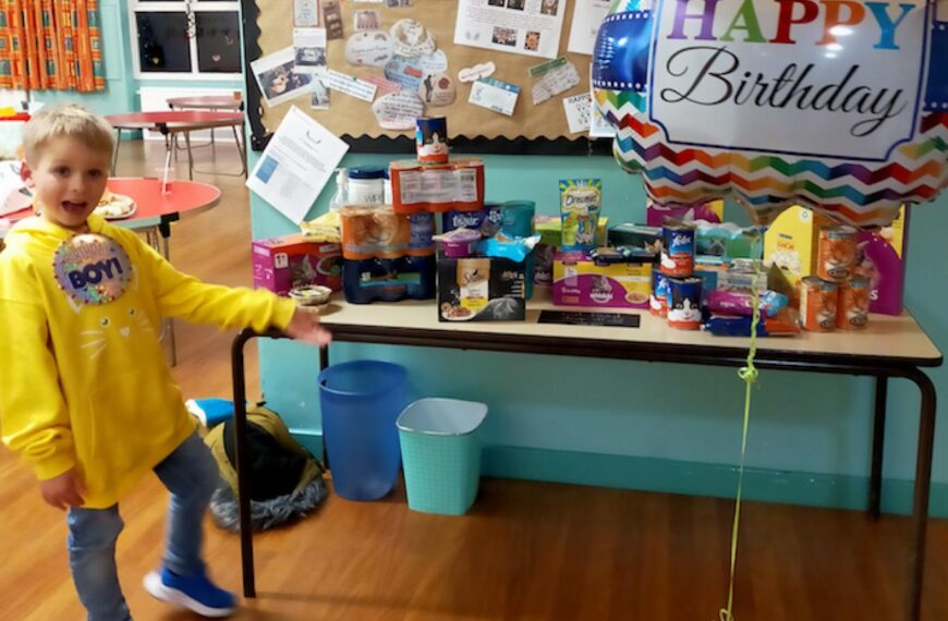 Friends come up with purr-fect present for birthday boy Dylan