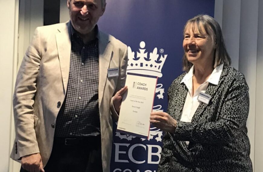 Steve’s award for commitment to junior cricket