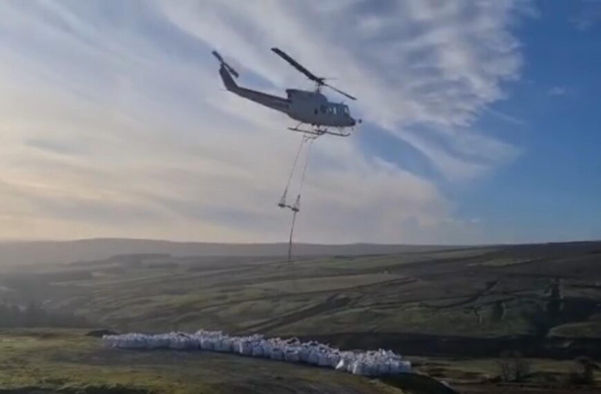 Heather cut to regenerate peat moors