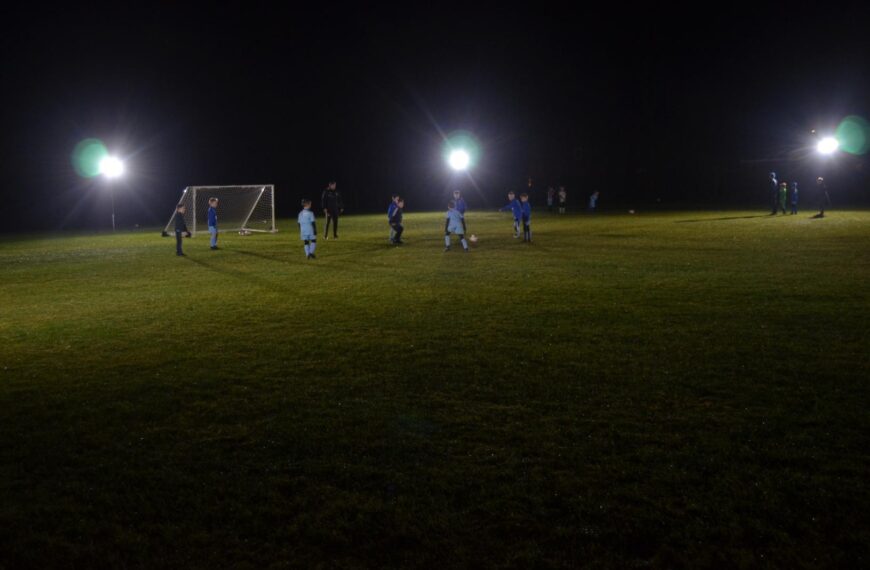 Floodlights boost for Barney’s junior footballers