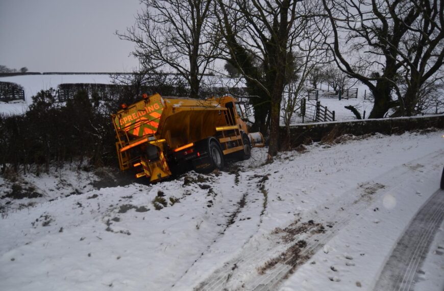 Storm Eunice brings snow to Teesdale