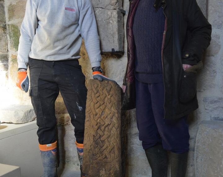 Ancient carved stone unearthed during church renovations