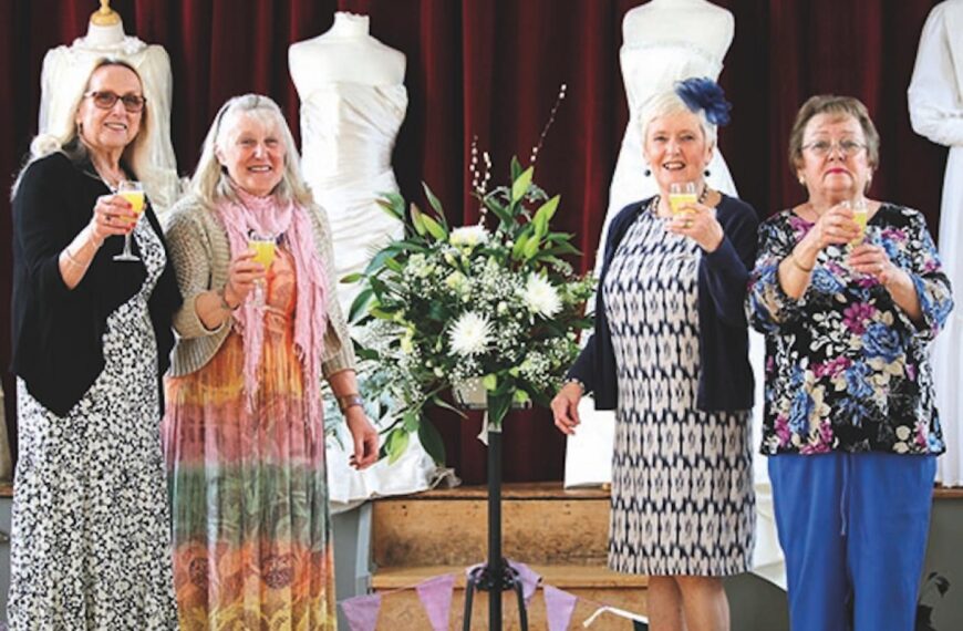 Ladies take a trip down memory lane at wedding dress exhibition