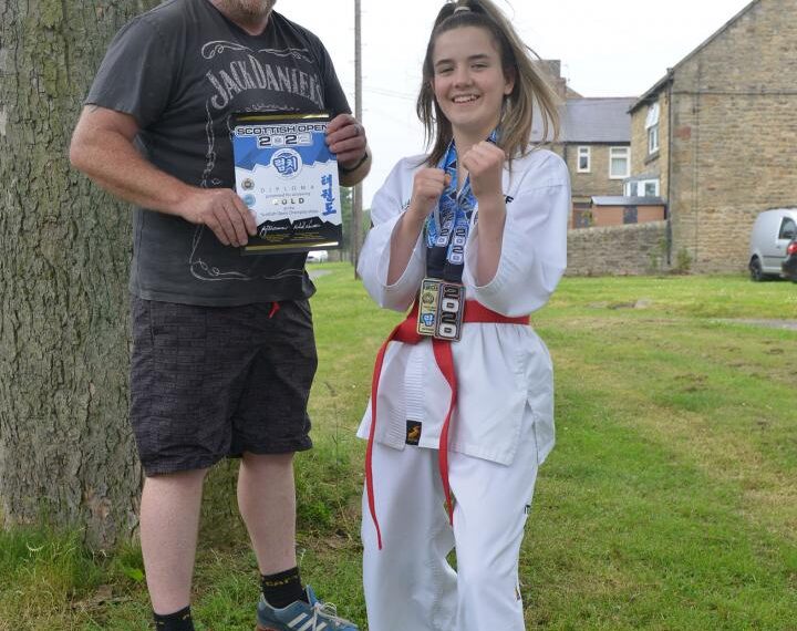 Confident Chloe packs a punch to claim Scottish taekwondo title