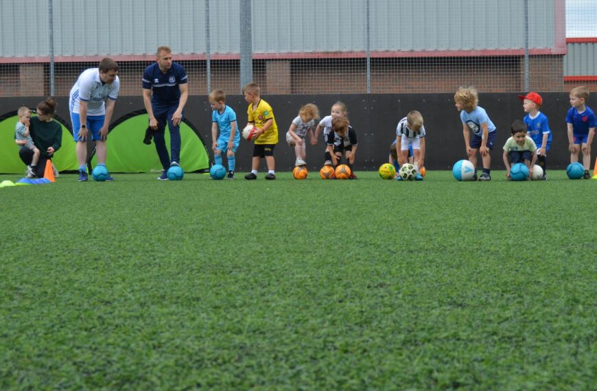 Coach Michael passes on tips to town’s ‘babyballers’