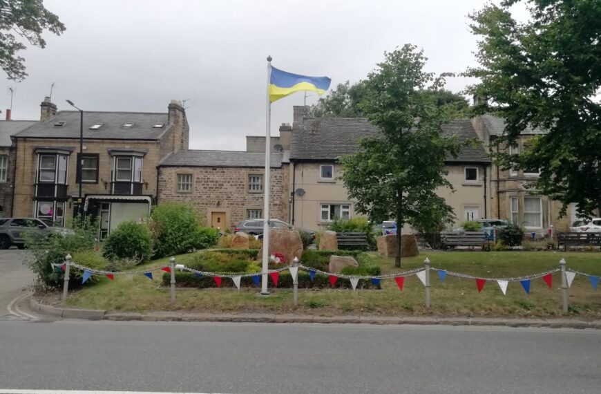 How long should the Ukrainian flag fly in Barnard Castle? The town council has set a limit