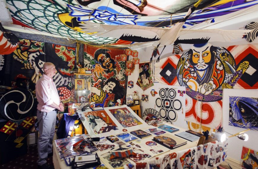 Huge collection of oriental kites on show to the public in Middleton-in-Teesdale