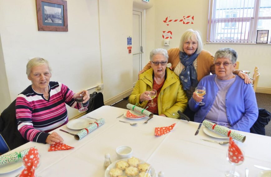 Turkey and all the trimmings as older folk enjoy free festive treat