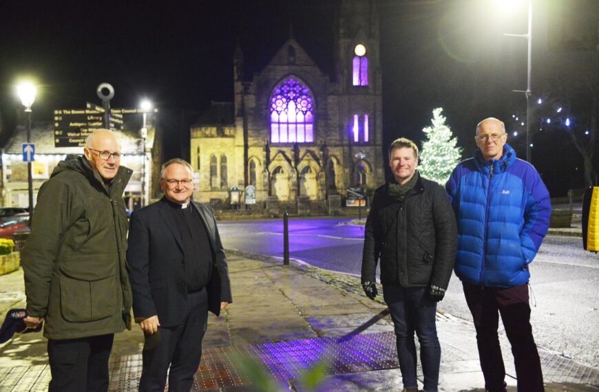 Light in the darkness as church illuminated