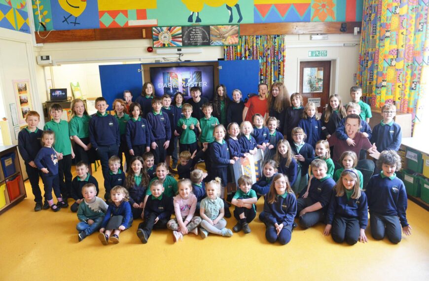 Danny the Daremaster drops into dale primary