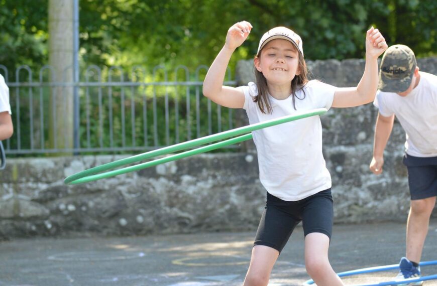 Hula-hoops have Gainford primary kids in a spin
