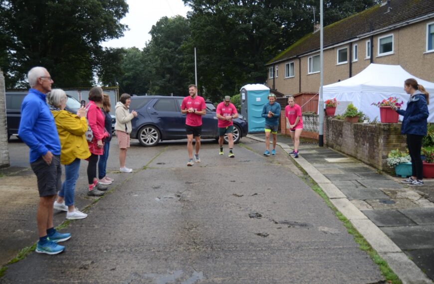 Final ‘massive’ lap celebrates Kevin’s fundraising success