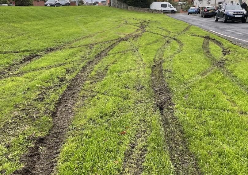 Police called in over damage to green