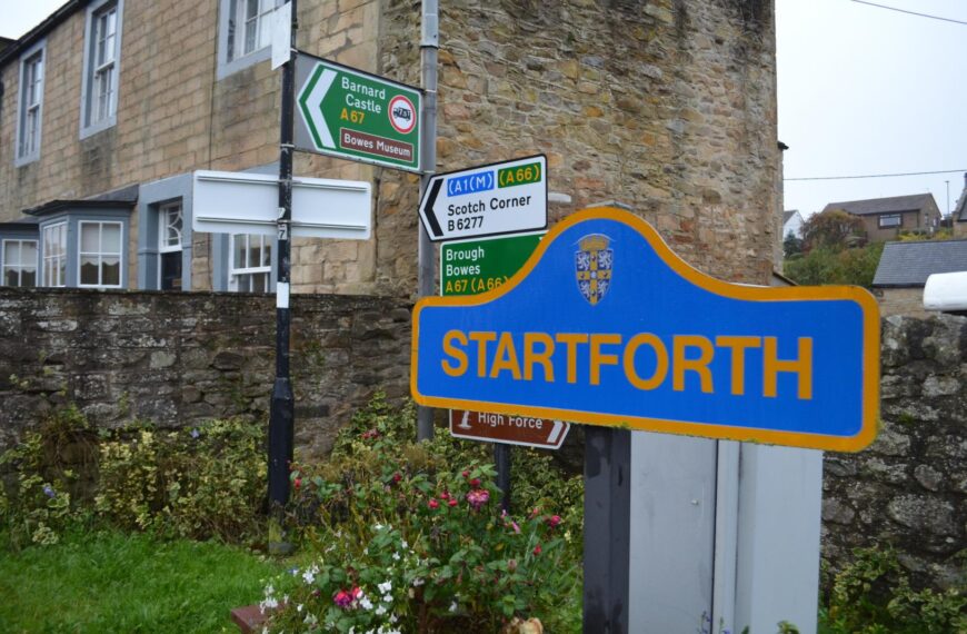 Sign to say Startforth never left Yorkshire