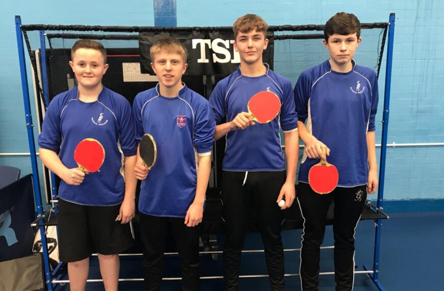 Table tennis triumph for Staindrop quartet