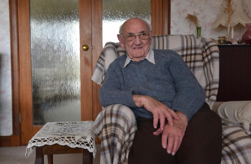 Alan says his long life is due to work on farm