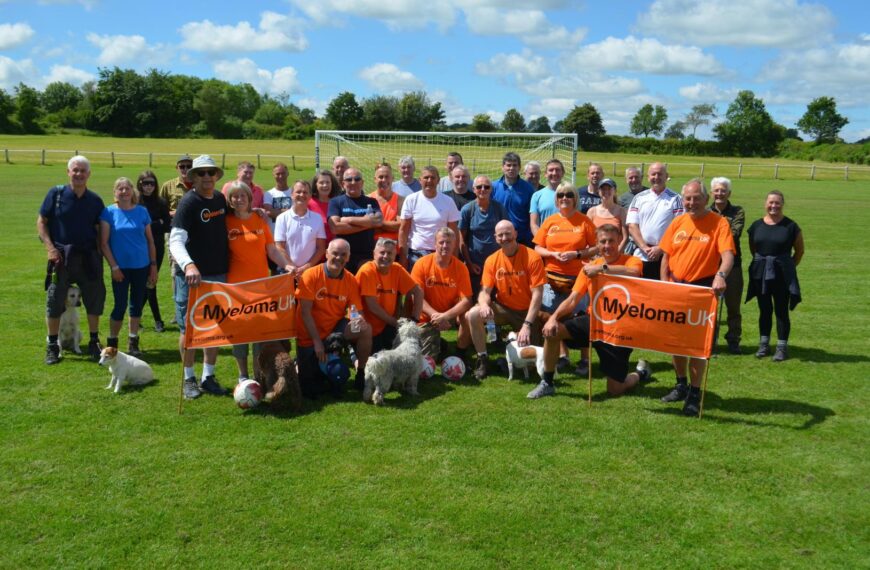 Ex-footballers help Doug reach his cancer charity goal