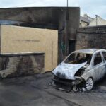 Town centre garage torched in arson attack