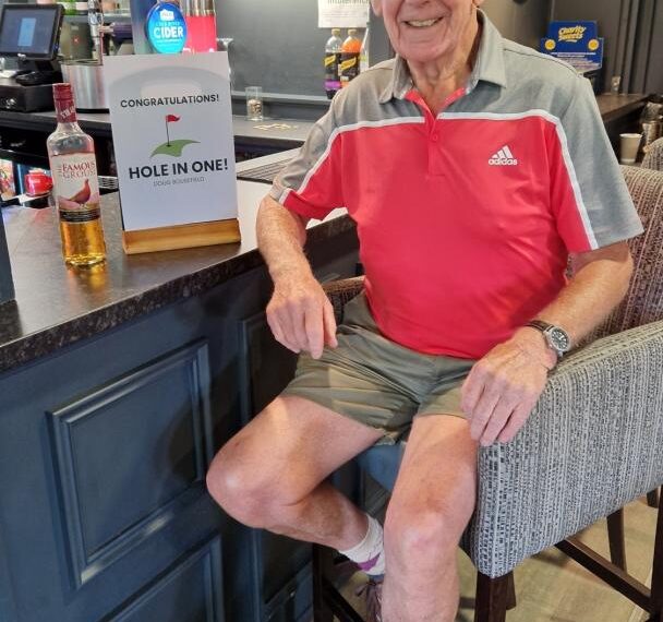 Doug’s delight as he hits a hole-in-one aged 87