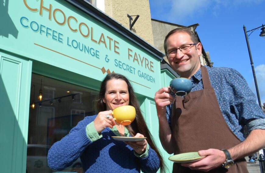 Lounging around drinking coffee in style