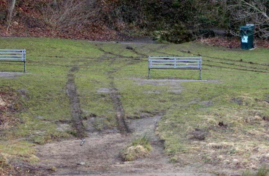 Damage to town beauty spot