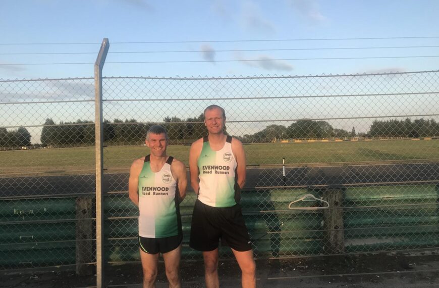 There’s no stopping John and Gary as they complete a double for running club