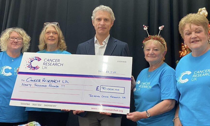 £90,000 bonanza for Cancer Research thanks to Teesdale