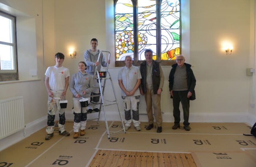 Students spruce up hall for villagers