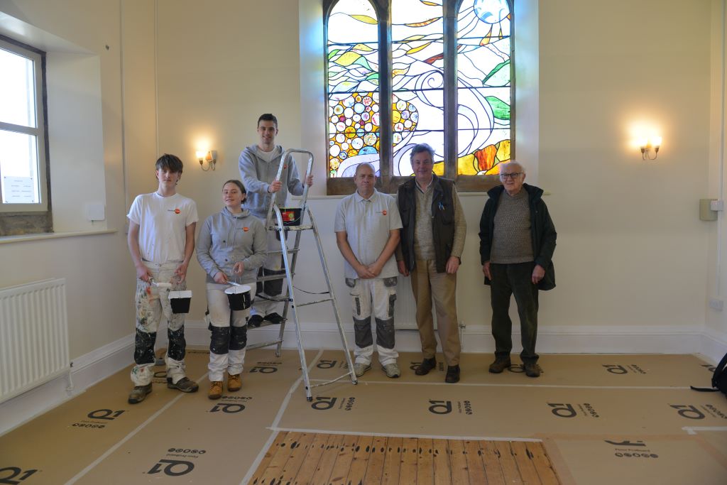 Students spruce up hall for villagers